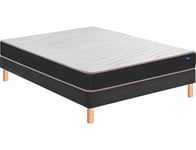 Ensemble Matelas Sommier 140 x 200 Vitality 1.1 140x200 + sommier gris fumé +pieds