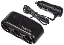 LogiLink PA0038 Chargeur allume-cigare pour Smartphone/Tablette 3 Ports Noir