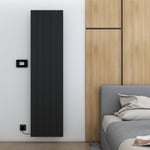 Carisa Boreas M Radiateur Électrique Vertical -Éco-énergétique, Design Moderne, Noir, 180 x 46 cm