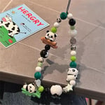 Chinese Style Mobile Phone Chain Animal Panda Beaded Phone Lanyard  Bag Pendant