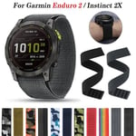 26 mm 22 mm Virallinen nylon Garmin Enduro 2/Fenix ​​6X 6 Pro 5X 5 Plus 7X 7/Epix Gen 2 Ultralevy Älykellohihnalla Ranneke B Forerunner 935 945