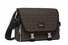 Replay Women's Shoulder Bag with Logo Print, Multicolored (Pino + Black 1297), One Size