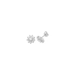 James Moore TH G51081 Silver Cluster Cz Stud Earrings Jewellery