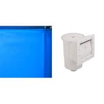 Gre FPR451 - Liner pour piscines Rondes, Diamètre 460 cm, Hauteur 120 cm, Couleur Bleue & AR100 - Skimmer pour Piscine Standard + buse de refoulement de Couleur Blanche
