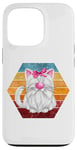 Coque pour iPhone 13 Pro White Cat Graphic For Women And Men Vintage Kitten Retro Cat