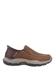 Skechers Hands Free Respected Elgin Relaxed Fit Leather Slip In Shoes, Brown