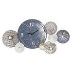 DKD Home Decor Horloge Murale Bleu