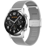 Songsier Strap Compatible with Galaxy watch 3 45mm/ Huawei Watch GT2 Pro 46mm/Watch GT 46mm/Watch GT Active/Watch 2 Classic/Galaxy Watch 46mm/Gear S3/Gear 2, 22mm Stainless Steel Replacement Strap