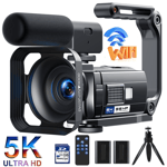 UHD 5K Video Camera Camcorder 16X Digital 56MP for YouTube Touch Screen Vlogging