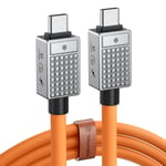 Usb C Câble 40Gbps 0.5M, Caoutchouc Pd240W Charge Rapide Transfert De Données Un Seul Écran 8K / Double 4K, Compatible Avec Macbook Pro/Ipad