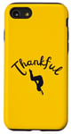 Coque pour iPhone SE (2020) / 7 / 8 Thankful Gymnaste Dos de gymnastique à rabat Motif Thanksgiving