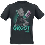 Guardians Of The Galaxy Neon Groot T-Shirt black