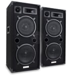 Pair MAX210 Dual 10"" DJ PA Party Disco Sound System Speakers 1800 Watt UK Stock