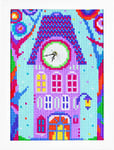 Collection D'Art Kit de Point de Croix: Clockwork: Home Where Fairies Live, Toile Acrylique, Multicolore, 40 x 40 cm