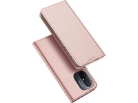 Dux Ducis Dux Ducis Skin Pro Fall För Xiaomi Redmi 11A/Poco C55/Redmi 12C Flip Cover Kortpallett Ställ Pink