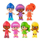 Pinypon - Rainbow Tube, Lot de 7 Figurines avec 7 Couleurs de l'arc-en-Ciel, avec des pièces interchangeables pour créer des Combinaisons, pour garçons et Filles à partir de 4 Ans, Célèbre (PNY43000)