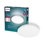 Philips, Plafonnier LED Wincel 24W, Rond, Télécommande sans Fil Incluse, Blanc