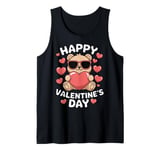 Valentine's Day Funny Teddy Bear Heart Love Valentines Tank Top