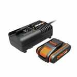 Worx Wa3601 20v 2.0ah Battery & 1 Hour Fast Charger Kit. Brand