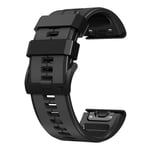 Urrem til Garmin Fenix 5X/6X/7X - Silikone - 26 mm - Grå/Sort