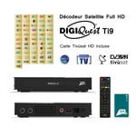 Pack Tivùsat Décodeur Satellite Full HD - DIGIQUEST Ti9 + Carte Tivùsat HD