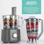 FOOD PROCESSOR JUICER BLENDER MIXER CHOPPER 2 SPEED PULSE FUNCTION 1.8L JUG 750W