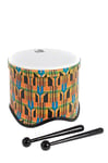 TOCA World Percussion Freestyle 2 Tom Tom (optimal drum for drum circles, schools & kindergartens, made of robust synthetic material, diameter: 9.5", height: 8"), Kente Cloth