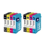 Non-OEM 8x Ink Cartridges 604XL CMYK Compatible with Epson WF-2935DWF WF-2930DWF