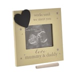 Baby Scan Photo Frame Countdown Heart Love Mummy & Daddy Ultrasound 3 x 4"