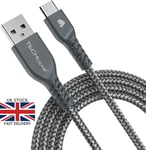 USB C to USB A 2M Long STRONG Durable Braided USB C Charging Data Cable         