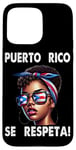 Coque pour iPhone 15 Pro Max Puerto Rico Se Respeta PR Flag Lunettes de soleil Boricua Bandana