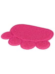 Trixie Cat litter tray mat paw PVC 40 × 30 cm pink
