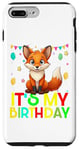 Coque pour iPhone 7 Plus/8 Plus It's my birthday a fox stamping party for girls