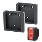 Lot de 2 Supports de Batterie Bosch Pro 18V Support mural à verouillage pour batteries ProCore et GBA Bosch 18V Bleu