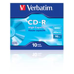 Verbatim – CD-R, 40x, 800 MB/90 min, 10-pack, jewel case (43428)