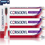 Corsodyl Gum Care Ultra Clean Toothpaste and Toothbrush Regime Kit