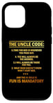 Coque pour iPhone 12/12 Pro 5 règles pour le code oncle #1 Fun Is Mandatory Niece Neveu