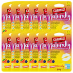 12 x Carmex NATURALLY Berry Lip Balm Natural Hydrating Moisturising Stick 4.25g