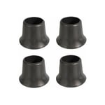 4x Embout enveloppant extérieur rond bouchon pvc plastifié noir fonc renforcé base élargie pied de chaise table patin meuble assise protection tube,