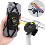 Bone Bike Tie Connect Kit, 360° Rotation Universal Bike & Motorcycle Phone Mount for Universal Stem & Handlebar, Fits 4.7"-7.2" Phones for iPhone 13 12 11 Pro Max Mini Samsung Galaxy S21 and More