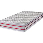 King Of Dreams - Matelas 90x190 Tissu Bambou Mousse Poli Lattex Indéformable - Hauteur 24 cm - Soutien Trés Ferme - Orthopédique Bamboo 90 190