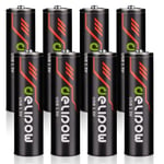 AXFEE 3400mWh Lithium AA Rechargeable Batteries, 8PCS 1.5V High Capacity Rechargeable Battery with 4PCS 2 in 1 USB Charging Cable, 1H Fast Charge, 1500 Cycles, Li-ion AA Batteries, with Storage Box