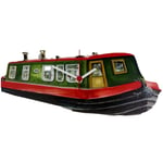 Lark Rise Designs Green and Red Canal Boat Barge Wooden Wall Clock LRDWT38