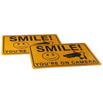 Surveillance Signs Smile You’re on Camera Sign Security Camera Sign Car Sticker