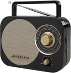 Studebaker SB2000B Retro Portable AM/FM Radio - Speaker (Black) [New Speaker]