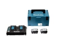 Pack Énergie MAKITA 18V Li-Ion + 2 batteries 18V 4.0Ah + 1 chargeur double avec coffret MAKPAC - 197504-2