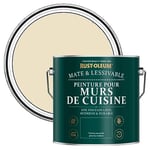 Rust-Oleum Peinture Beige Lessivable pour Murs de Cuisine, Finition Mate - Plume 2.5L