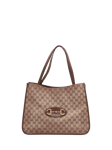 Pre-loved GUCCI GG Canvas & Leather Tote Bag, Brown