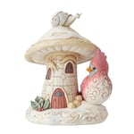 Enesco Jim Shore Heartwood Creek White Woodland Home for The Holidays GNOME Maison Champignon avec Figurine de créature, 16,7 cm, résine de Pierre