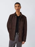 John Lewis Suede Chore Jacket, Mole